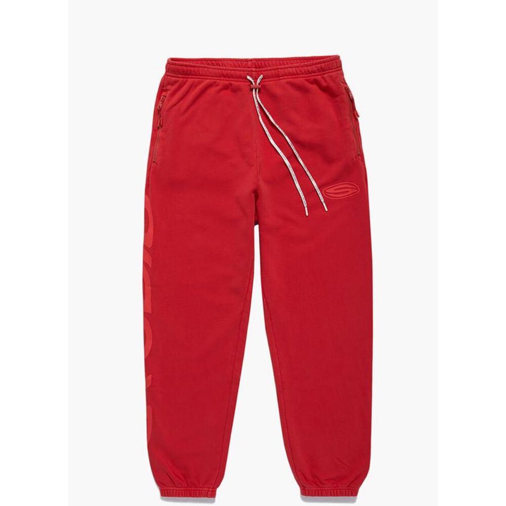 Studio by SUPERVSN Cayenne Logo Red Sweatpants Jogger Large NWT